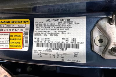 2019 FORD FUSION