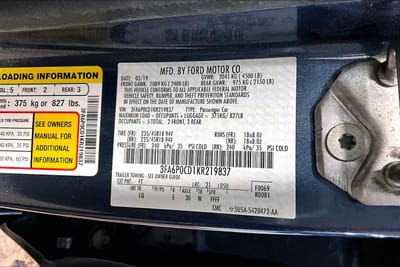 2019 FORD FUSION